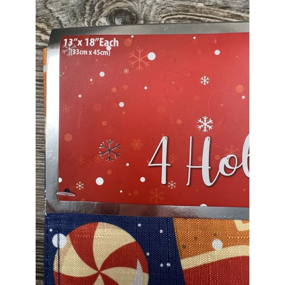 Libra Home Christmas Holiday Table Runner And‎ Placemats Lot Cut-Out Cookie
